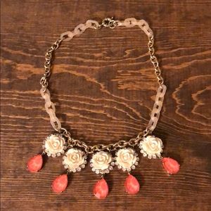 Anthropologie floral statement necklace